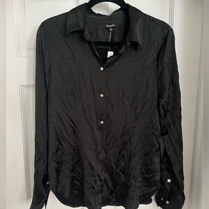 Madewell Viscose Black Button Down